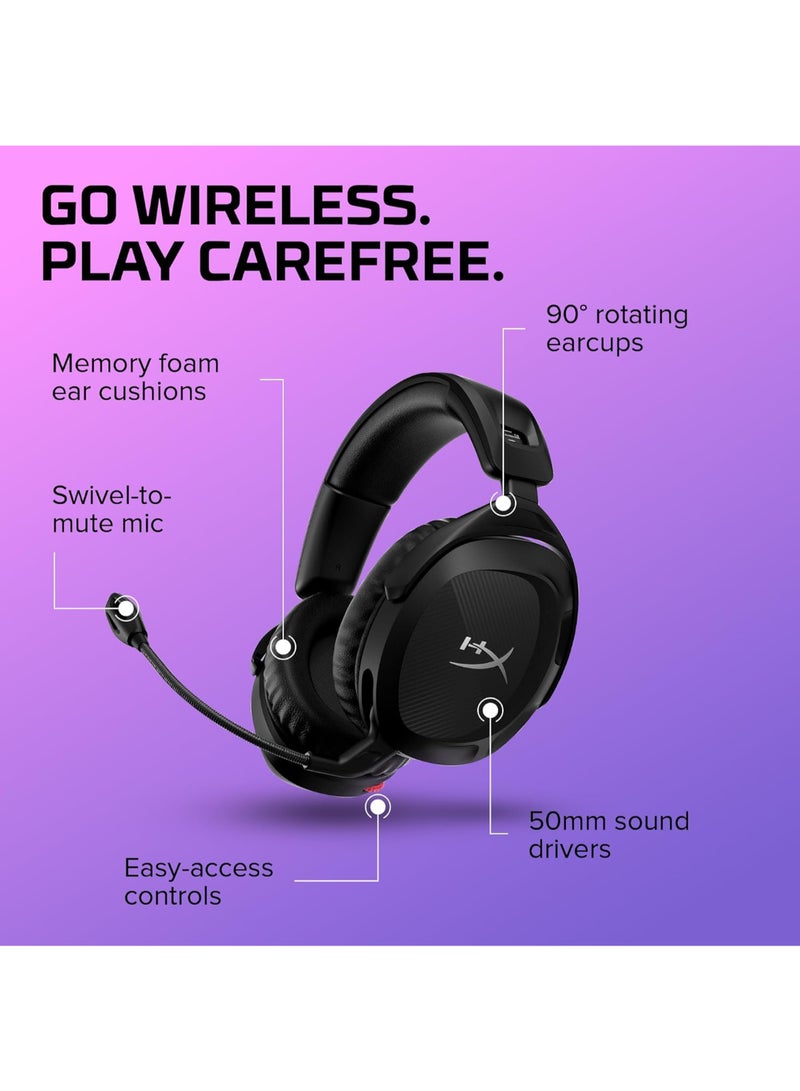 HYPERX - Cloud Stinger 2 – USB Wireless Gaming Headset for PC- Black - Image 1