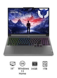 لينوفو كمبيوتر محمول Legion 5 بشاشة مقاس 16 بوصة ومعالج Core i7-14650HX وذاكرة وصول عشوائي سعة 16 جيجابايت ومحرك أقراص SSD سعة 1 تيرابايت وبطاقة رسومات Nvidia Geforce RTX 4060 سعة 8 جيجابايت ونظام التشغيل Windows 11  - Image 1
