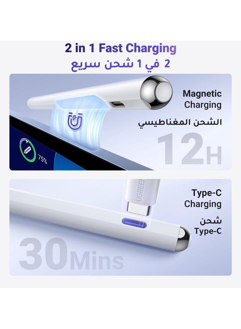 قلم ايباد مع شحن لاسلكي مغناطيسي، شحن سريع لجهاز ابل ايباد، شاشة طاقة بلوتوث، قلم لمس حساسية الميل لجهاز ايباد متوافق مع ايباد 2018-2022، iPad Pro, Air And Mini - pnsku/N70069248V/45/_/1715002258/12f0586b-de61-4a37-be38-84eda60f8e54