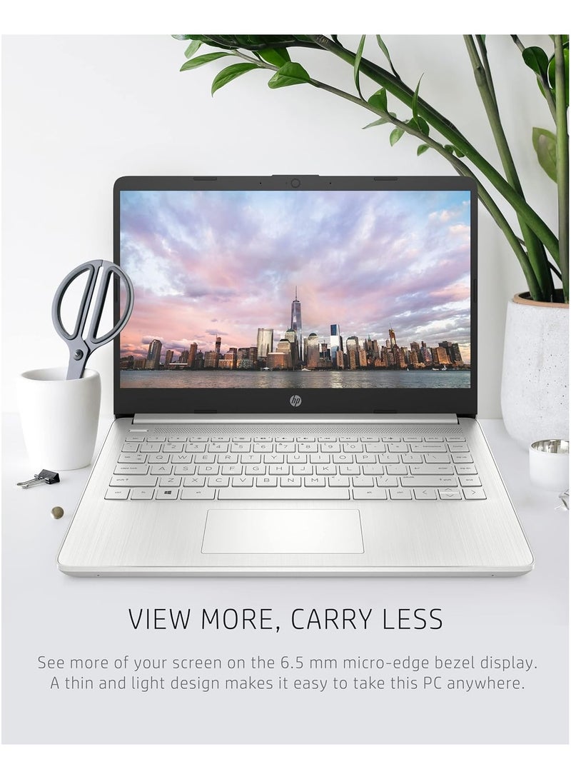 HP - Newest Sleek & Slim 14 (Upgraded Version) Laptop With 14-Inch FHD Display, Core i5 Processor/32GB RAM/512GB SSD Nvme /Intel UHD Graphics/Windows 11/Lan card Port English/Arabic Grey - Image 1