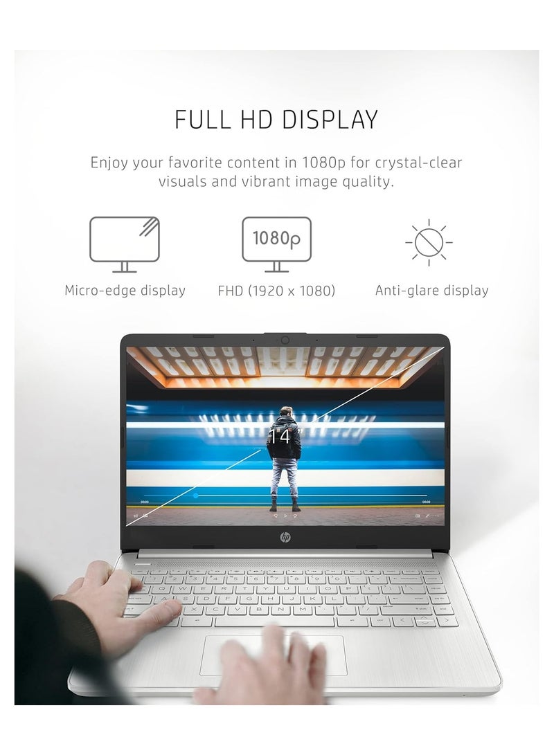 HP - Newest Sleek & Slim 14 (Upgraded Version) Laptop With 14-Inch FHD Display, Core i5 Processor/32GB RAM/512GB SSD Nvme /Intel UHD Graphics/Windows 11/Lan card Port English Grey - Image 1