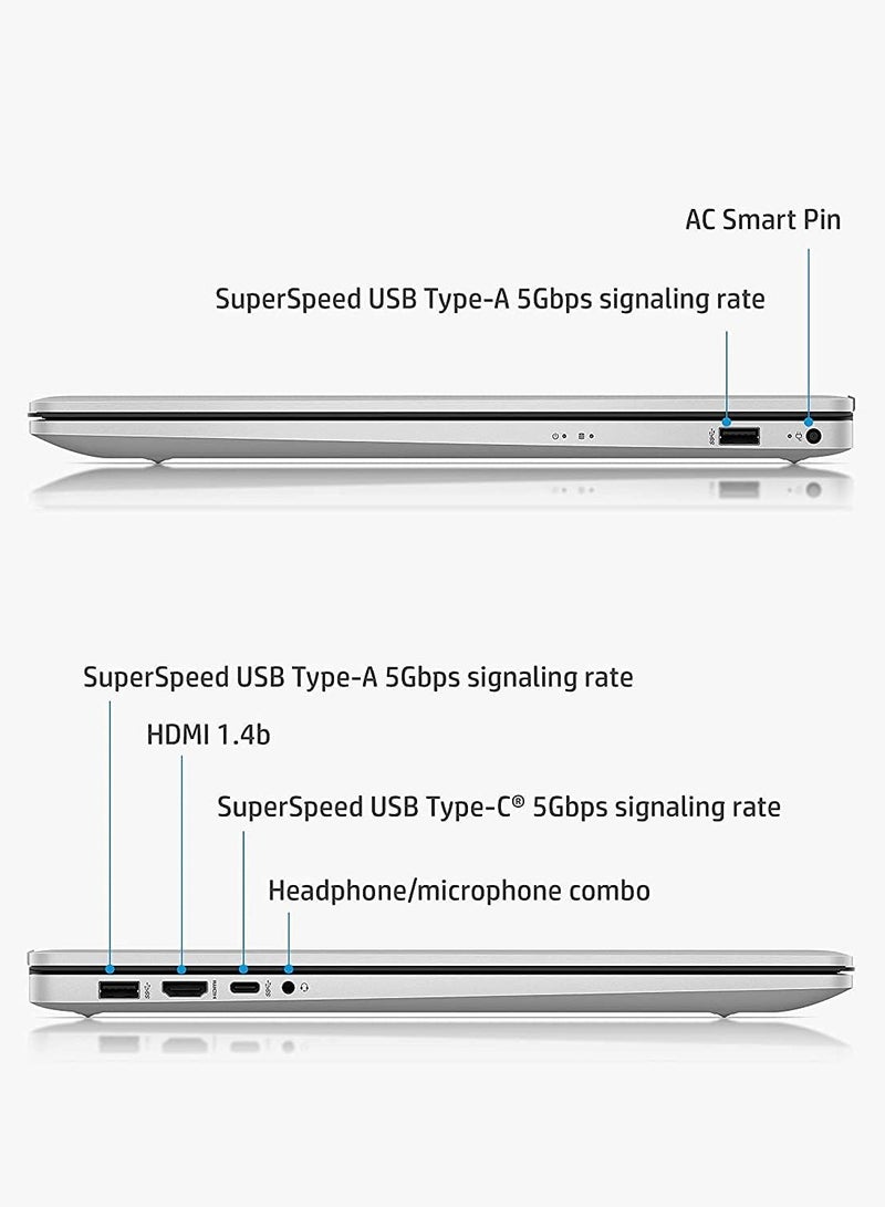 HP - Newest (Upgraded Version) Laptop With 17 Inch WUXGA Display, Core i5 Processor/16GB RAM/1TB SSD/Intel Iris Xe Graphics/Windows 11 + Free Mouse Arabic Natural Silver Arabic Natural Silver - Image 1