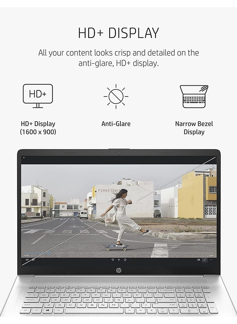 HP - Newest (Upgraded Version) Laptop With 17 Inch WUXGA Display, Core i5 Processor/16GB RAM/1TB SSD/Intel Iris Xe Graphics/Windows 11 + Free Mouse Arabic Natural Silver Arabic Natural Silver - Image 1