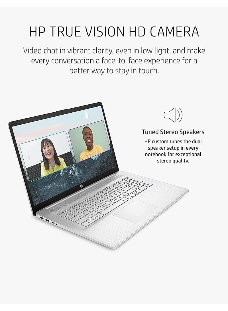 HP Newest (Upgraded Version) Laptop With 17 Inch WUXGA Display, Core i5 Processor/32GB RAM/1TB SSD/Intel Iris Xe Graphics/Windows 11 + Free Mouse English/Arabic Natural Silver - Image 5