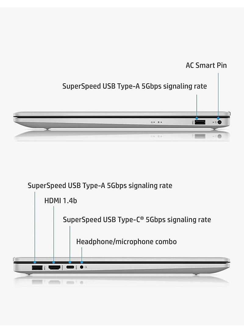 HP Newest (Upgraded Version) Laptop With 17 Inch WUXGA Display, Core i5 Processor/32GB RAM/1TB SSD/Intel Iris Xe Graphics/Windows 11 + Free Mouse English/Arabic Natural Silver - Image 4