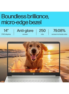 HP Newest Sleek & Slim 14 (Upgraded Version) Laptop With 14-Inch FHD Display, Core i5 Processor/16GB RAM/512GB SSD Nvme /Intel UHD Graphics/Windows 11/Lan card Port English/Arabic Grey  - Image 2