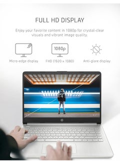 إتش بي أحدث كمبيوتر محمول 14 أنيق ونحيف مزود بشاشة FHD مقاس 14 بوصة ومعالج Core i5 وذاكرة وصول عشوائي سعة 16 جيجابايت ومحرك أقراص SSD Nvme سعة 512 جيجابايت ورسومات Intel UHD/نظام التشغيل Windows 11/منفذ بطاقة Lan  - Image 2