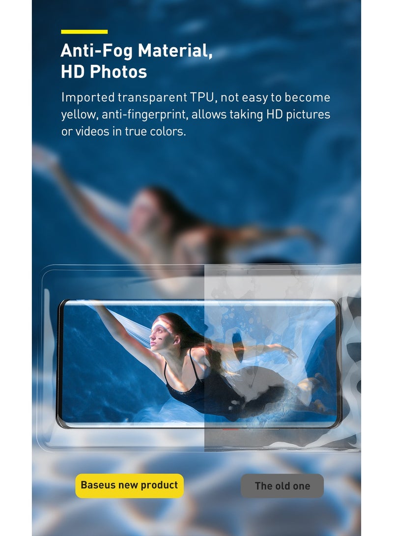 Baseus AquaGlide Waterproof Phone Case, IPX8 Certified 30M Deep Waterproof Phone Pouch, Waterproof Cell Phone Case Fit For Phones Up To 7.2" For iPhone 15 Pro Max/Plus/14/13/12/ Samsung S24/23 And More Blue - Image 4