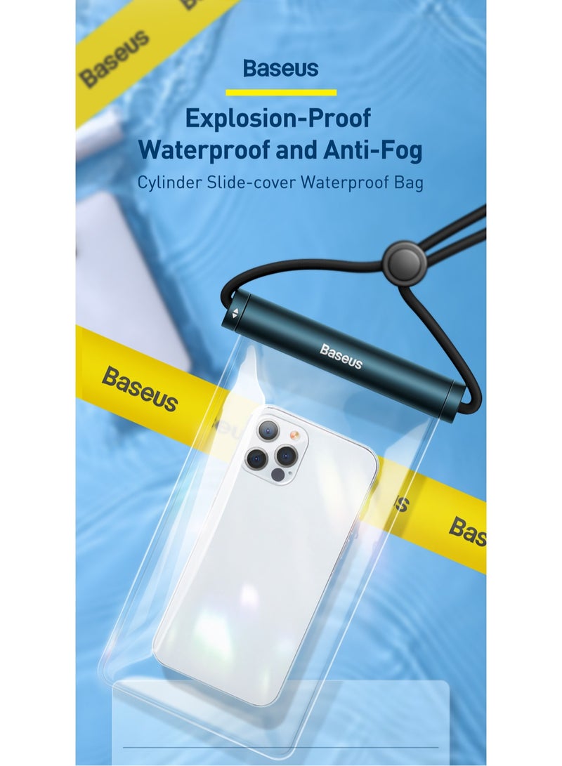 Baseus AquaGlide Waterproof Phone Case, IPX8 Certified 30M Deep Waterproof Phone Pouch, Waterproof Cell Phone Case Fit For Phones Up To 7.2" For iPhone 15 Pro Max/Plus/14/13/12/ Samsung S24/23 And More Blue - Image 3