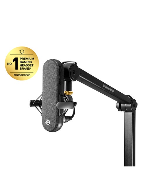 SteelSeries Alias/Alias Pro Mic Boom Arm - For Gaming, Streaming, and Podcasting - 360° Rotation - Desk Clamp - Folding Scissor Design - Hidden Springs - Cable Management - 3/8" and 5/8" Adapters