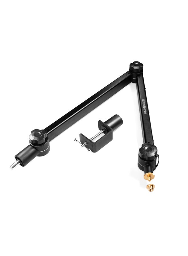 SteelSeries Alias/Alias Pro Mic Boom Arm - For Gaming, Streaming, and Podcasting - 360° Rotation - Desk Clamp - Folding Scissor Design - Hidden Springs - Cable Management - 3/8" and 5/8" Adapters