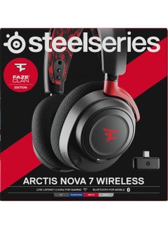 Arctis Nova 7 FaZe Clan Edition Multi-System Gaming & Mobile Headset, 40mm Neodymium Drivers, ClearCast Gen2 Retractable Boom, Wide Compatibility, Black | 61556 - pnsku/N70069357V/45/_/1726816911/2f5de31d-b0e8-44cb-ad7e-6a47797f1ee3