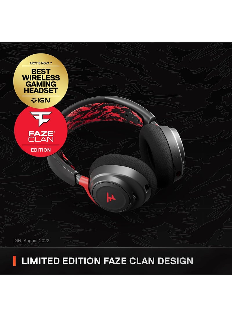 steelseries Arctis Nova 7 FaZe Clan Edition Multi-System Gaming & Mobile Headset, 40mm Neodymium Drivers, ClearCast Gen2 Retractable Boom, Wide Compatibility, Black | 61556 - Image 3