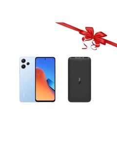 Redmi 12 Dual SIM Sky Blue 8GB RAM 128GB 4G with Gift 10000 mAh Redmi Power Bank Black