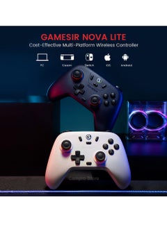 جيم سير Nova Lite 2.4g Wireless Controller for Windows PC, iPhone, Android, Switch Steam Deck, Bluetooth Controller Gamepad with Hall Effect Trigger,Turbo,Rumble Vibration (Nova Lite(Purple))  - Image 2