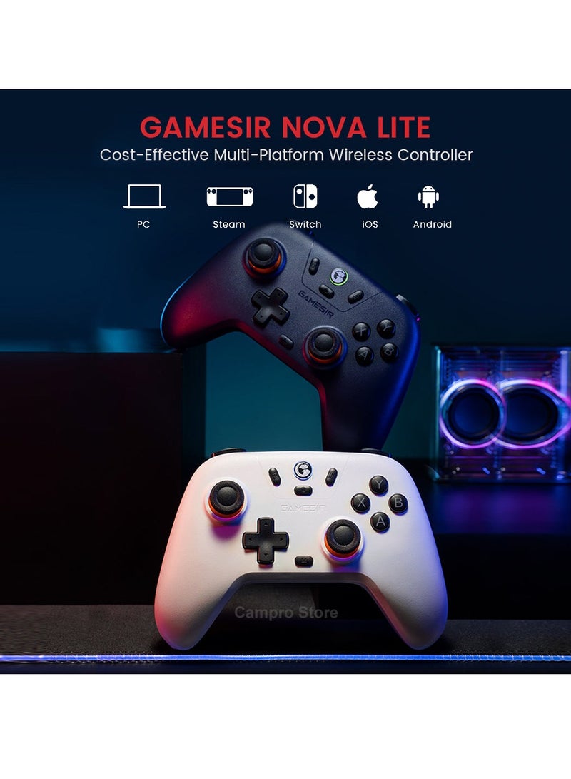 جيم سير - Nova Lite 2.4g Wireless Controller for Windows PC, iPhone, Android, Switch Steam Deck, Bluetooth Controller Gamepad with Hall Effect Trigger,Turbo,Rumble Vibration (Nova Lite(Purple)) - Image 1