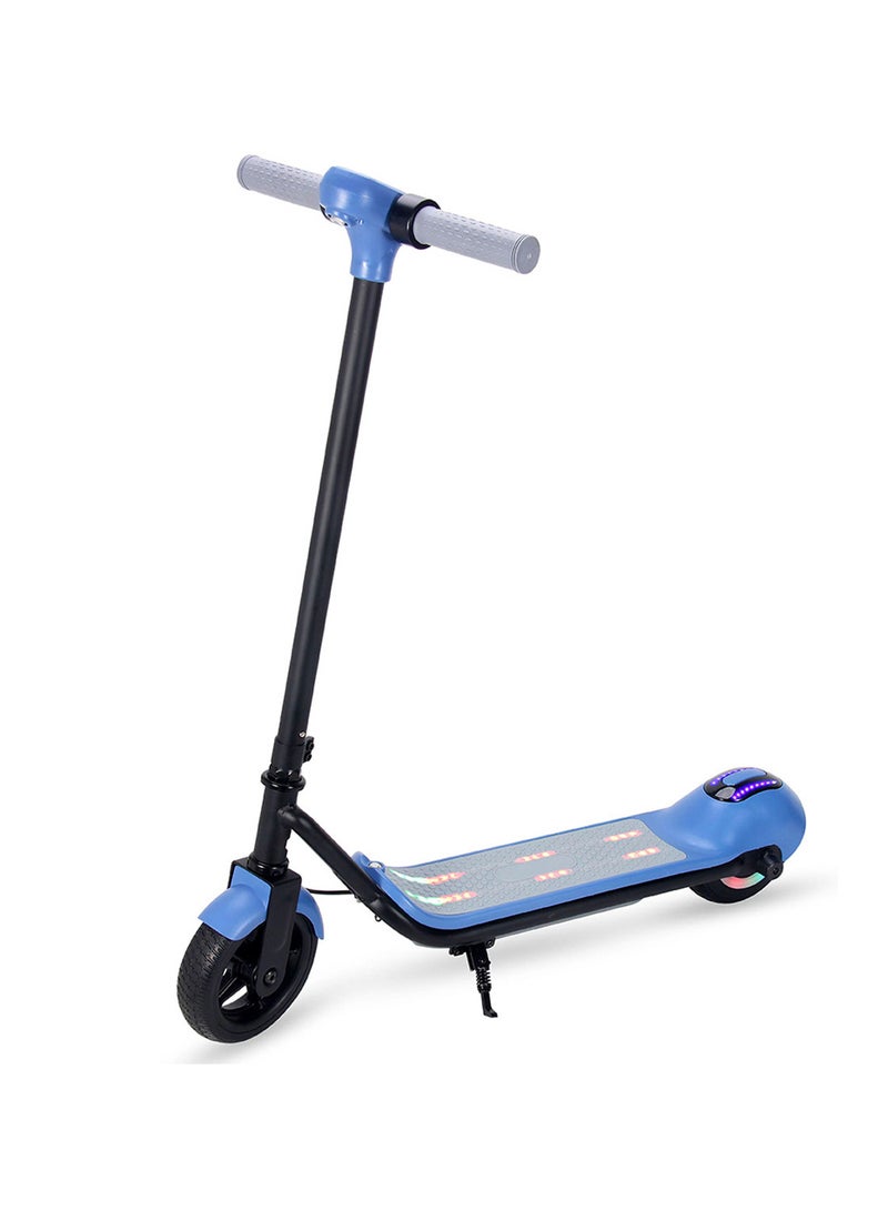 Kidle - Blue Electric Scooter, Folding Bluetooth Lighted Scooter, LED Display, 6.5 inches, Solid Tyres, Three Speed Modes, 8km Range, Max 220kg - Image 1