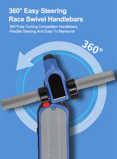 Kidle Blue Electric Scooter, Folding Bluetooth Lighted Scooter, LED Display, 6.5 inches, Solid Tyres, Three Speed Modes, 8km Range, Max 220kg  - Image 4