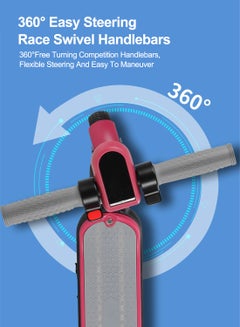 Kidle Pink Electric Scooter, Folding Bluetooth Lighted Scooter, LED Display, 6.5 inches, Solid Tyres, Three Speed Modes, 8km Range, Max 220kg  - Image 4