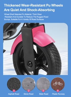 Kidle Pink Electric Scooter, Folding Bluetooth Lighted Scooter, LED Display, 6.5 inches, Solid Tyres, Three Speed Modes, 8km Range, Max 220kg  - Image 3