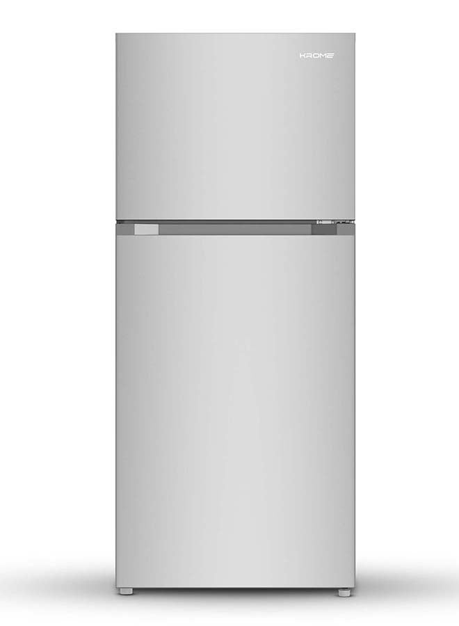 Krome 455 Liter Gross Top Mount Double Door Refrigerator, No Frost Cooling System, LED Display, Convenient Shelves For Easy Access, 10 Year Compressor Warranty KR-RFF 480 IM Inox - Image 1