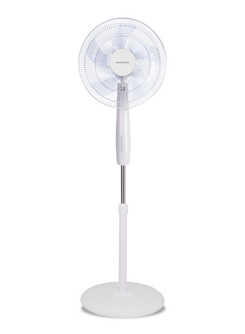ALSAIF-ELEC 16-Inch Electric Stand Fan 60 W E05906 White  - Image 1