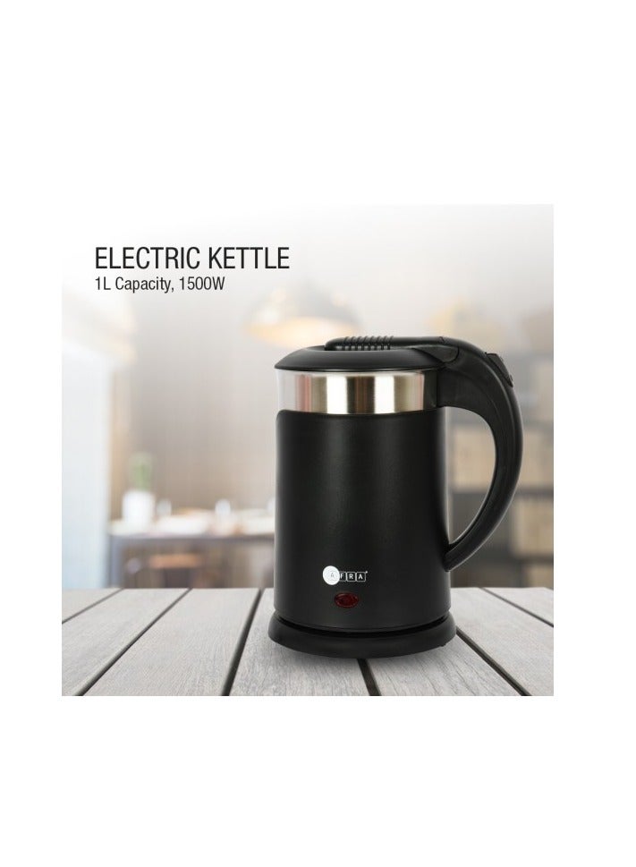 AFRA Portable Electric Kettle | 1500W | 1.2L | Fast Boil | Cordless Design | Cool-Touch Handle | Wide Opening | Light Indicator | 1-Year Warranty 1 L 1200 W AF-1215KTBK black  - Image 2