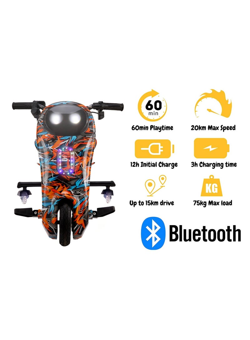 MYTOYS 36V Drifting Scooter 3 Wheel Electric Scooter - 3 Driving Modes- Bluetooth- Speaker- Lights - Shock Absorber Safety Gears Speed Up To 20KM/h 94cm - Image 1