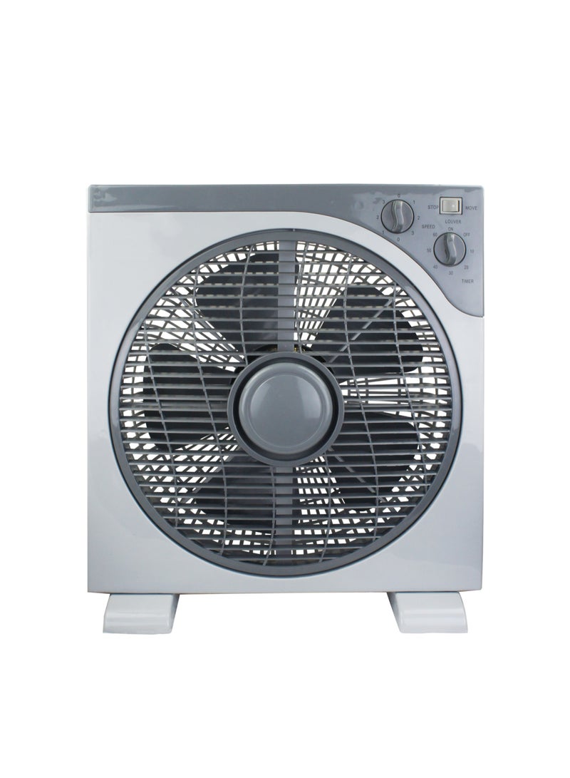 DLC - Table Fan With Timer, 5 PP Blades, 3 Speeds, Rotating Grill, 60-Min Timer, Energy-Efficient, Child Safe Personal Desk Fan, Ideal For Office, And Home 31049 Grey - Image 1