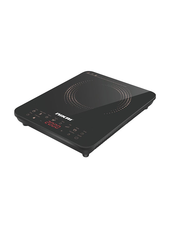 NIKAI - Single Induction Cooker With 7 Preset Cooking Options And 4 Digital LED Display 2000 W NIC222A Black - Image 1