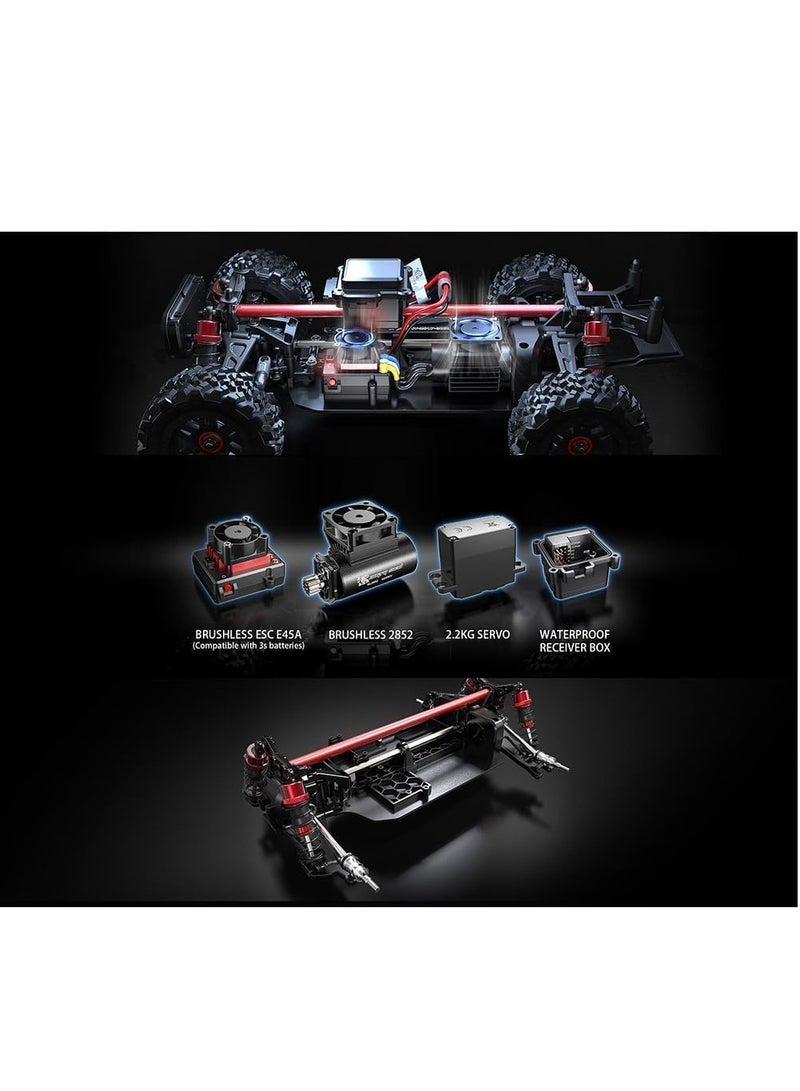 مايتويز سيارات MJX Hyper Go 14210 بدون فرش RC للبالغين، 1/14 عالية السرعة 55-75KMH شاحنة RC سريعة، بطارية 2S، سيارات تحكم عن بعد تعمل بالكهرباء 4wd هدية للأولاد مع 2 قذائف وإطارات إضافية  - Image 3