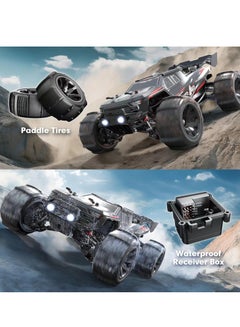 MYTOYS MJX Hyper Go 14210 Brushless RC Cars for Adults,1/14 High-Speed 55-75KMH Fast RC Truck,2SBattery, 4wd Offroad Electric Powered Remote Control Cars Gift for Boys with 2 Shells and Extra Tires  - Image 4