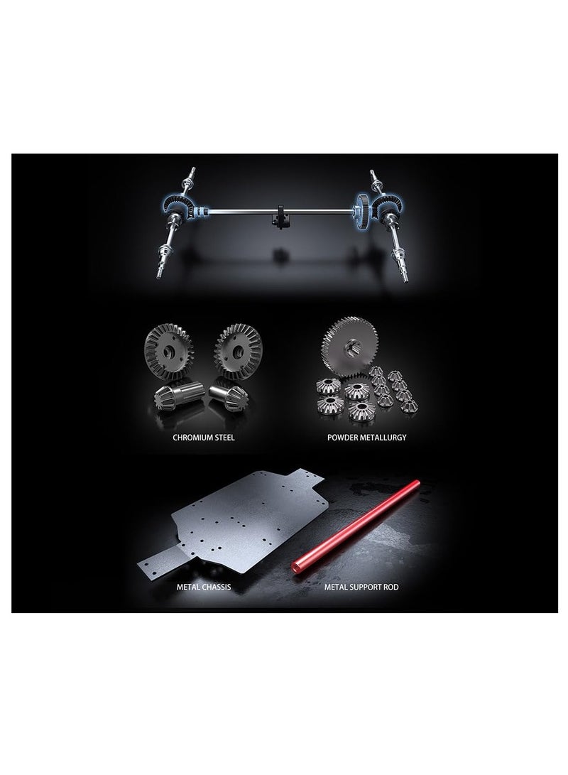 سيارات MJX Hyper Go 14210 بدون فرش RC للبالغين، 1/14 عالية السرعة 55-75KMH شاحنة RC سريعة، بطارية 2S، سيارات تحكم عن بعد تعمل بالكهرباء 4wd هدية للأولاد مع 2 قذائف وإطارات إضافية