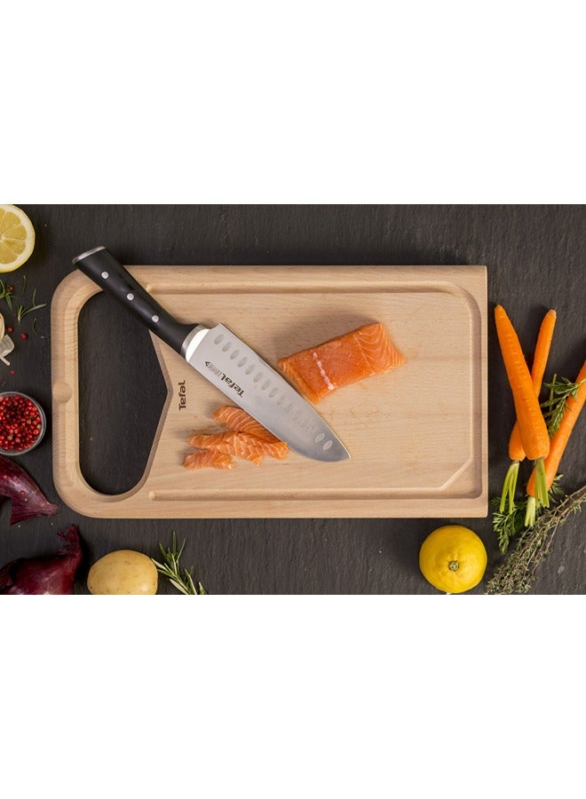 Tefal Ice Force 18 Cm Santoku Knife Stainless Steel K2320614 Silver/Black Silver/Black 28cm - Image 2