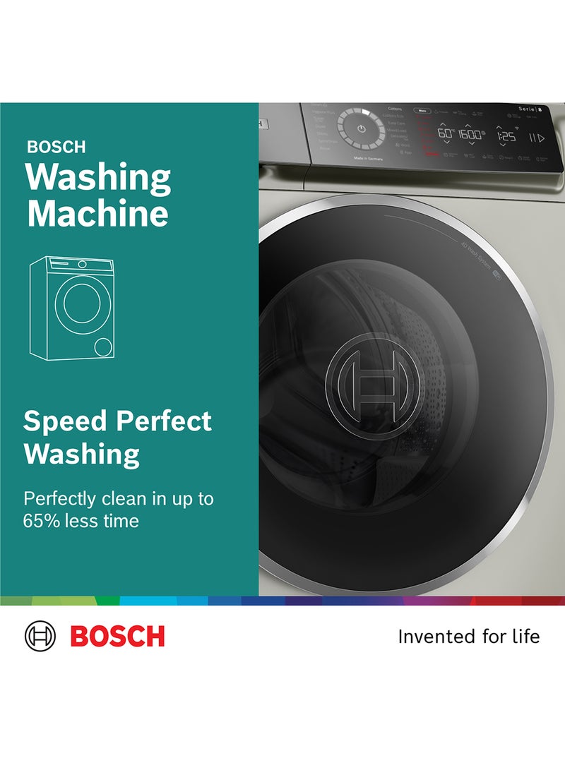 BOSCH - Front Load Washing Machine 1600 RPM, Made In Germany + Free 12 x 1 Liter Of Persil Detergent 10 kg 2300 W WGB2560XGC Silver Inox - Image 1