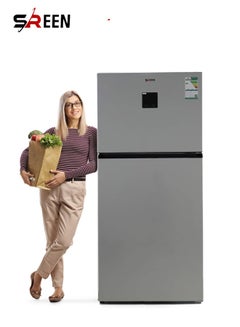 SREEN Double Door Refrigerator 21.41 Feet SRTM-605NF Silver  - Image 5