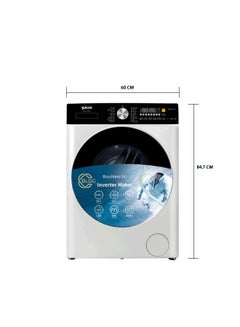 SREEN Front Loading Washing Machine Inverter SRWM-10FDW White  - Image 3