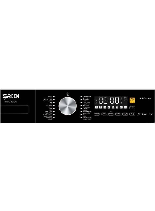 سرين - غسالة تحميل أمامي انفرتر سعة 10 كيلو SRWM-10FDW لون أبيض - Image 1