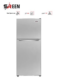 SREEN Double Door Refrigerator 5.9 Feet 223 kW SRTM218DF Silver  - Image 1