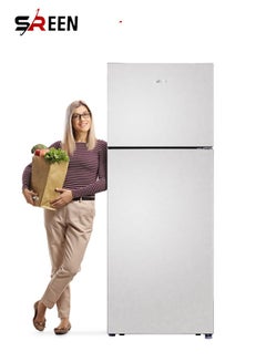 SREEN Double Door Refrigerator 16.43 Feet 100 W SRTM-465NF Silver  - Image 3