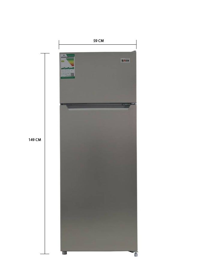 SREEN - Double Door Refrigerator 7.4 Feet SRTM274DF Silver - Image 1