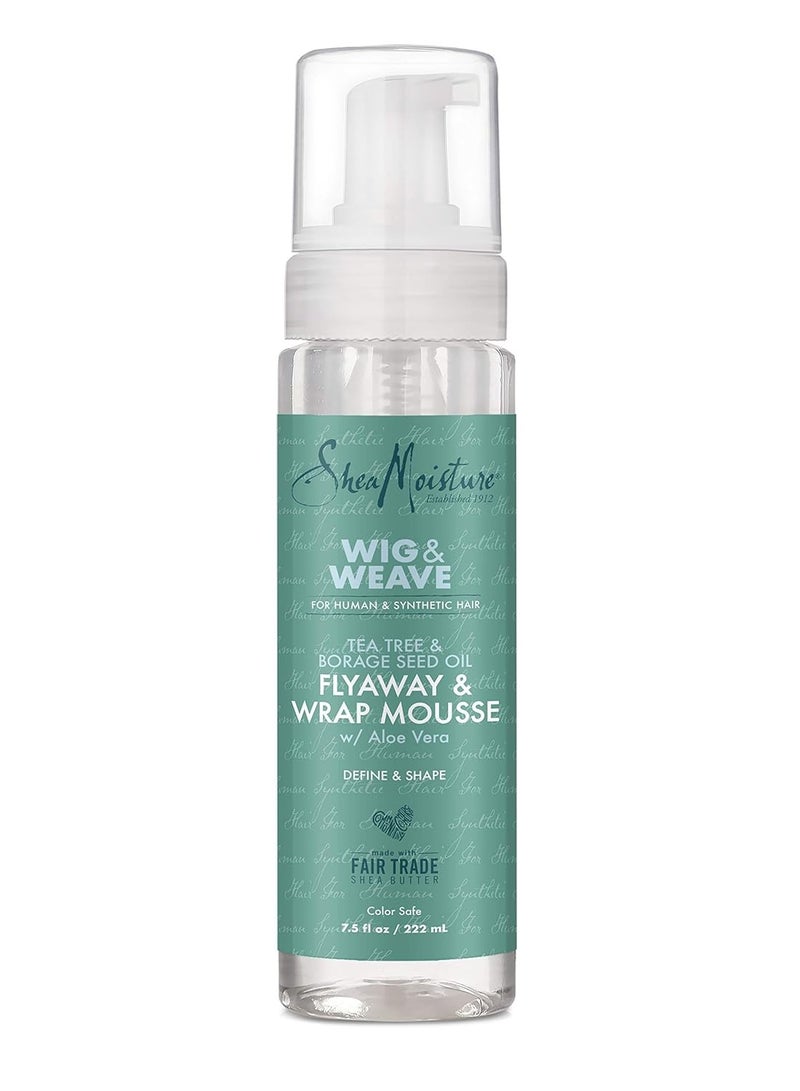 SheaMoisture - Mousse For Curly Hair, Wig Or Weave, Tea Tree And Borage Seed Oil, Paraben-Free Styling Mousse, 7.5 Ounce - Image 1