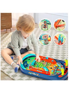 مايتويز طاولة بينبول My First Old School من Mytoys، لعبة ما قبل المدرسة، مناسبة للأطفال من سن 12 شهرًا إلى 12 عامًا، ماكينة بينبول للبنات الصغار من سن 1 إلى 2 سنة، طاولة لعبة بينبول بيسبول للأطفال من سن 3 سنوات فما فوق  - Image 3