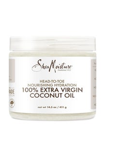 SheaMoisture Body Moisturizer For Dry Skin 100% Extra Virgin Coconut Oil Nourishing Hydration Soften And Restore Skin And Hair 14.5 ozgrams  - Image 1
