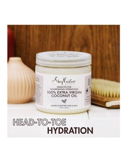 SheaMoisture Body Moisturizer For Dry Skin 100% Extra Virgin Coconut Oil Nourishing Hydration Soften And Restore Skin And Hair 14.5 ozgrams  - Image 5