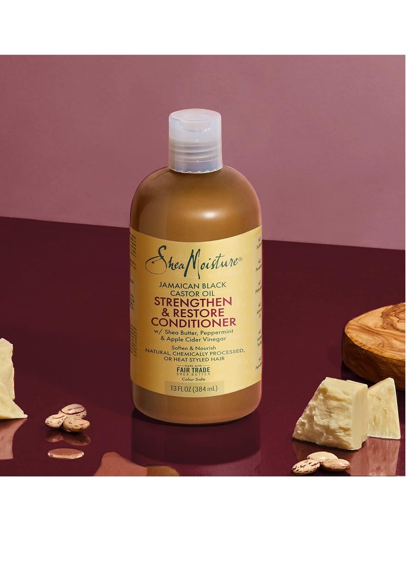 Conditioner 100% Pure Jamaican Black Castor Oil To Intensely Smooth And Nourish Hair With Shea Butter, Peppermint And Apple Cider Vinegar
