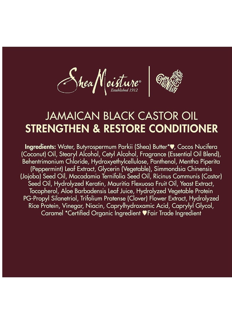 Conditioner 100% Pure Jamaican Black Castor Oil To Intensely Smooth And Nourish Hair With Shea Butter, Peppermint And Apple Cider Vinegar