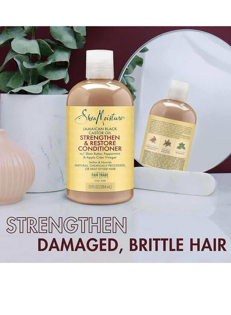 Conditioner 100% Pure Jamaican Black Castor Oil To Intensely Smooth And Nourish Hair With Shea Butter, Peppermint And Apple Cider Vinegar