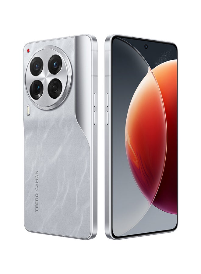 تكنو هاتف Camon 30 Preimer ثنائي الشريحة بلون فضي ثلجي وذاكرة وصول عشوائي (RAM) سعة 12 جيجابايت وذاكرة تخزين داخلية 512 جيجابايت يدعم تقنية 5G - إصدار الشرق الأوسط - Image 3