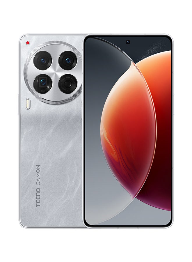تكنو هاتف Camon 30 Preimer ثنائي الشريحة بلون فضي ثلجي وذاكرة وصول عشوائي (RAM) سعة 12 جيجابايت وذاكرة تخزين داخلية 512 جيجابايت يدعم تقنية 5G - إصدار الشرق الأوسط - Image 1